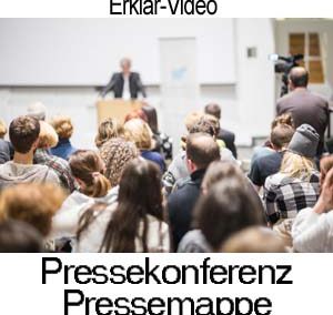 Pressekonferenz und Pressemappe